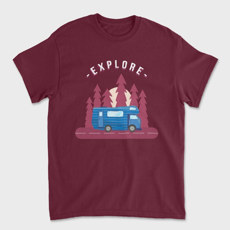 Explore Camper, Tricou Barbati (Unisex)