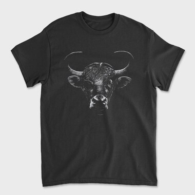 Tricou Barbati (Unisex), Eyepatch Bull Portrait