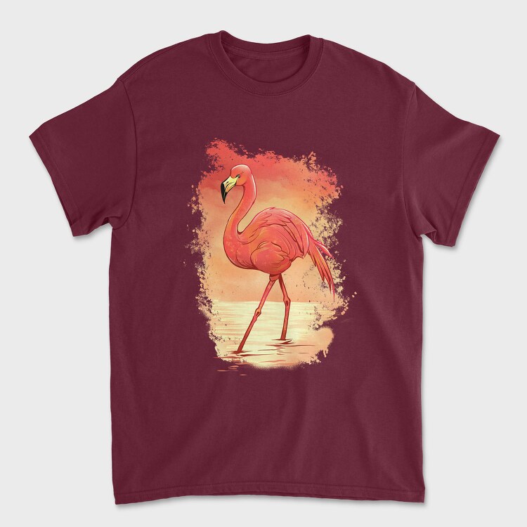 Tricou Barbati (Unisex), Flamingo Painting