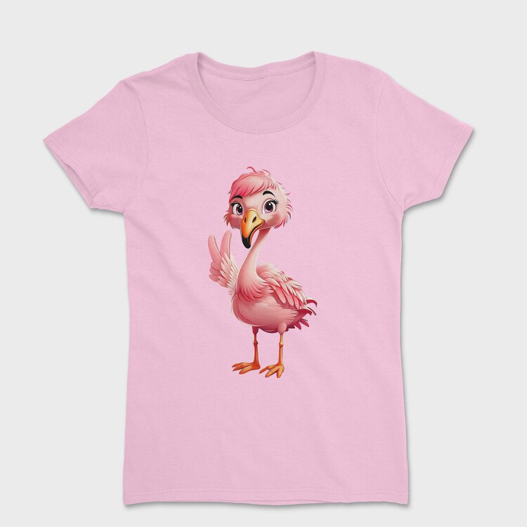 Tricou Femei, Flamingo Victory Sign