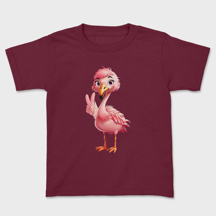 Tricou Copii, Flamingo Victory Sign