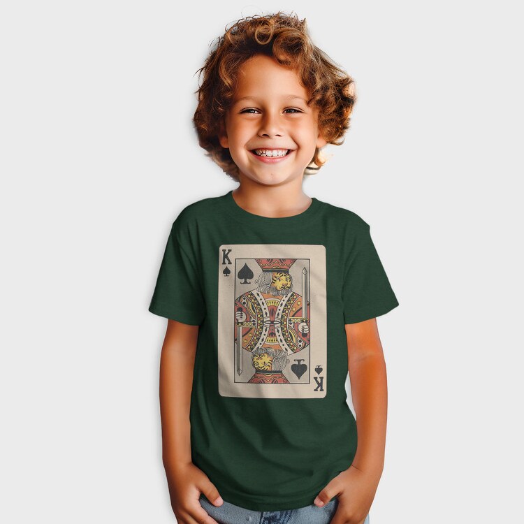 Tiger King Of Spades Card, Tricou Copii