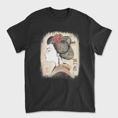 Geisha Traditional Vinttage, Tricou Barbati (Unisex)