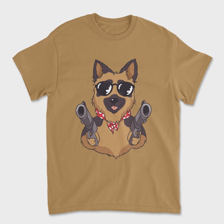 Tricou Barbati (Unisex), German Shepherd Guns