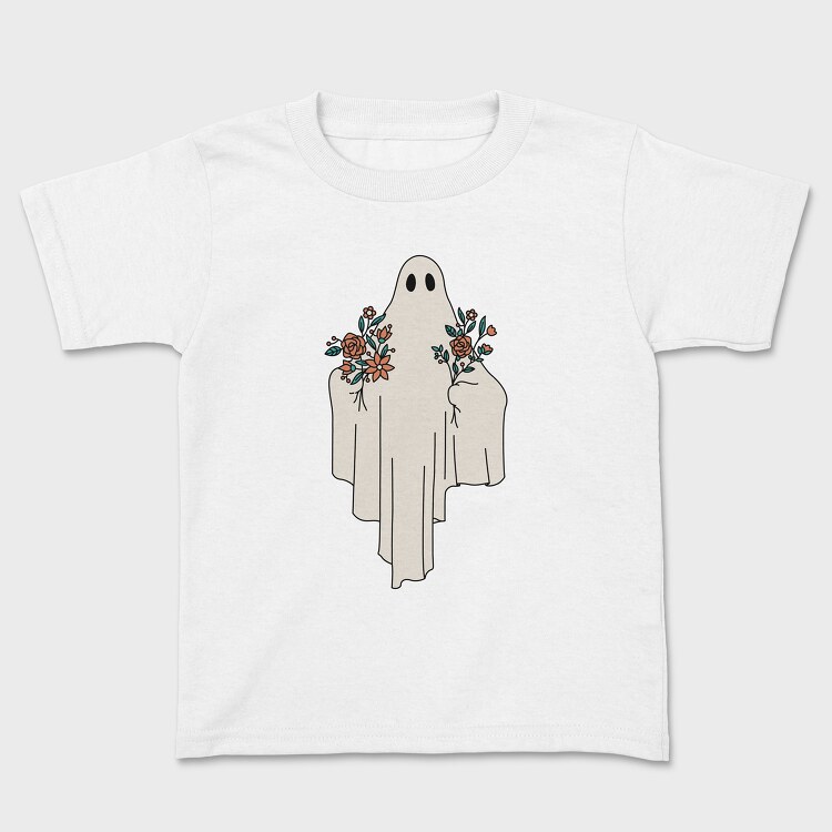 Tricou Copii, Ghost With Flowers