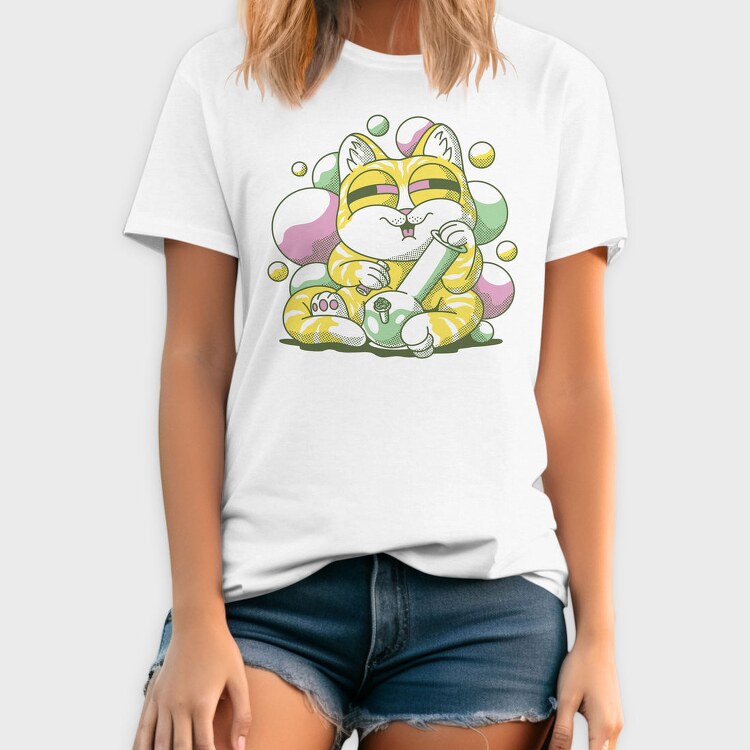 Cannabis Bong Cat Stoner, Tricou Barbati (Unisex)