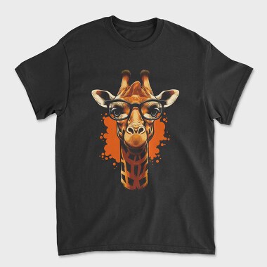 Tricou Barbati (Unisex), Giraffe With Glasses