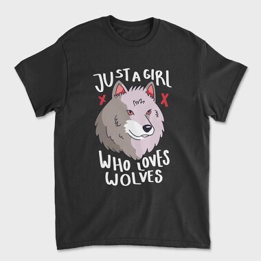 Tricou Barbati (Unisex), Girl Who Loves Wolves