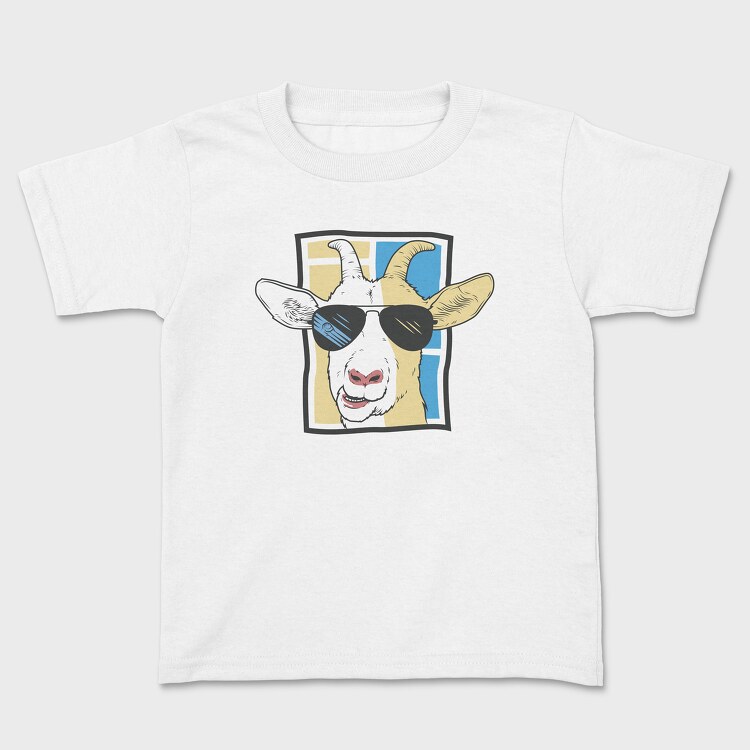 Tricou Copii, Goat With Sunglasses