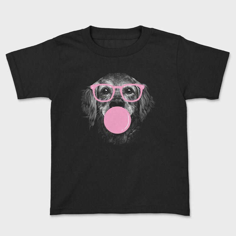 Tricou Copii, Golden Dog Glasses