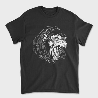 Tricou Barbati (Unisex), Gorilla Monochrome