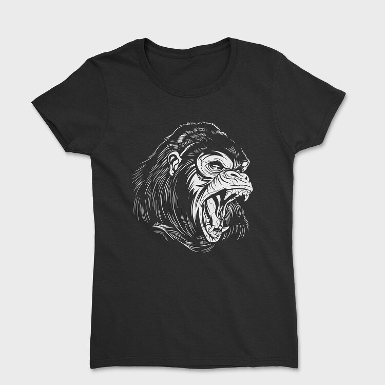 Tricou Femei, Gorilla Monochrome