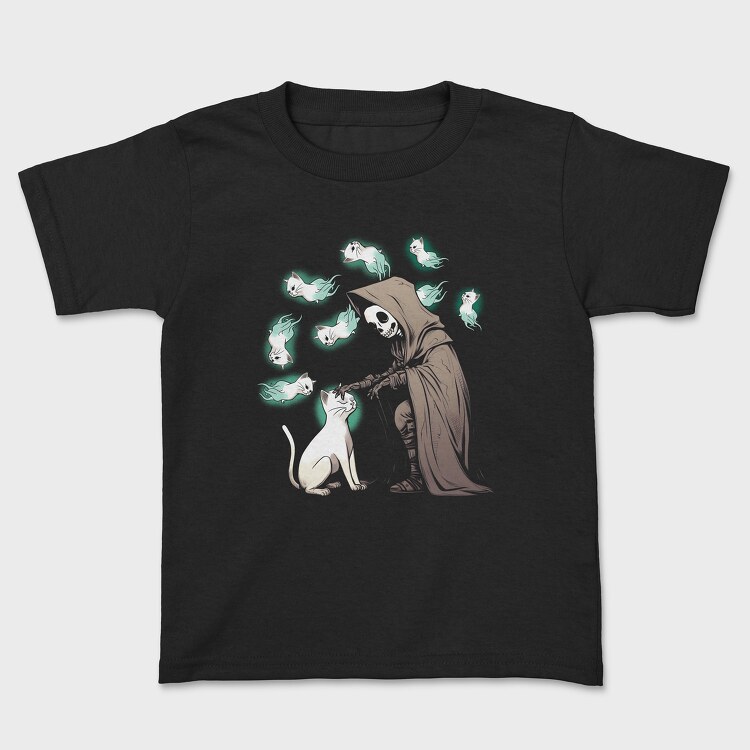 Grim Reaper Cat Lives, Tricou Copii