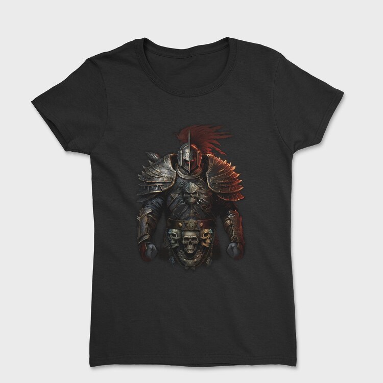 Tricou Femei, Grim Warrior Skull