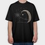 Dandelion And Hedgehog Holding A, Tricou Oversize Barbati (Unisex)