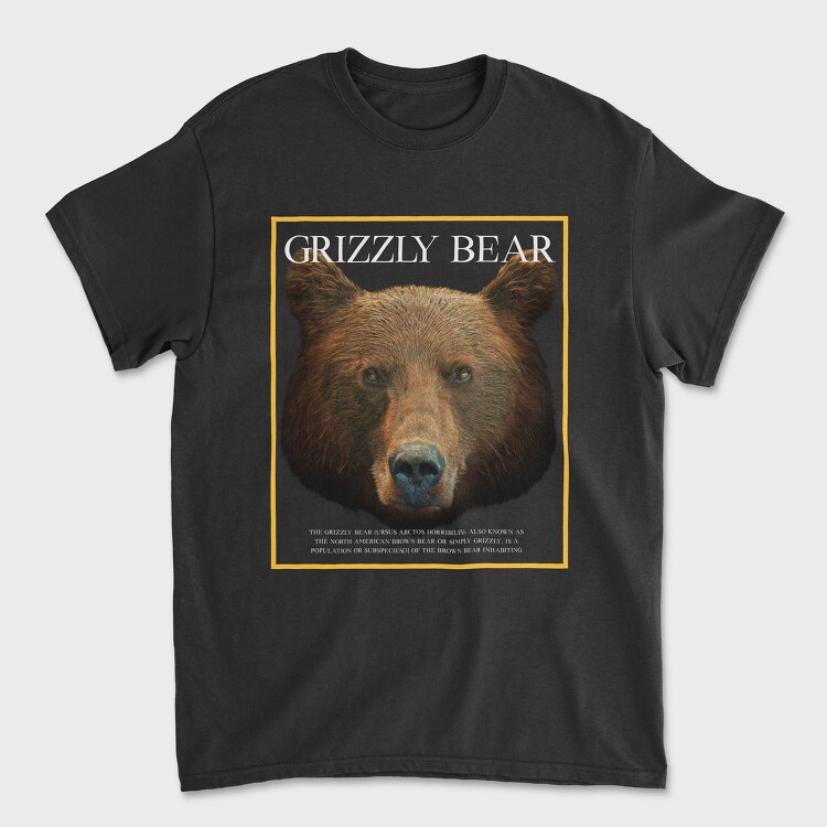 Tricou Barbati (Unisex), Grizzly Bear Face