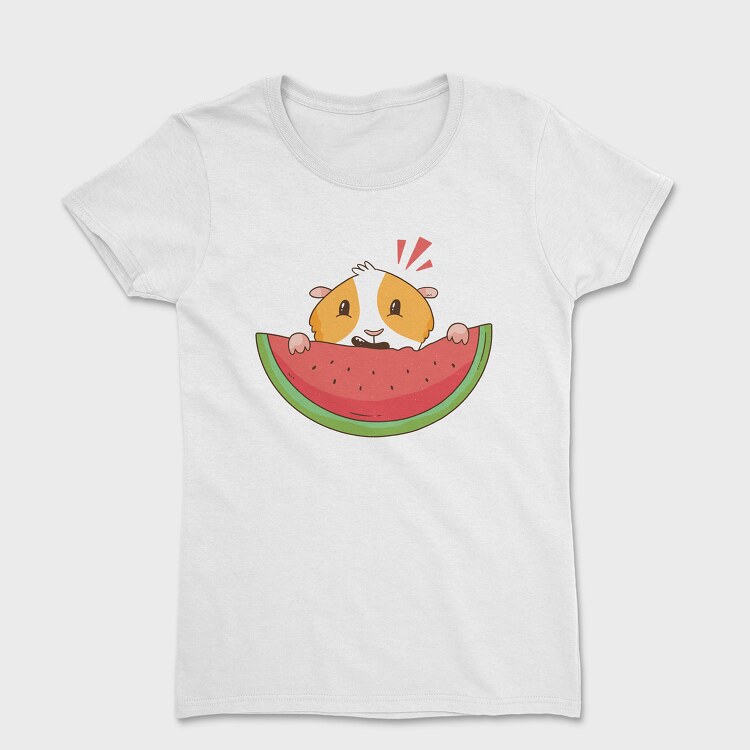 Tricou Femei, Guinea Pig Watermelon