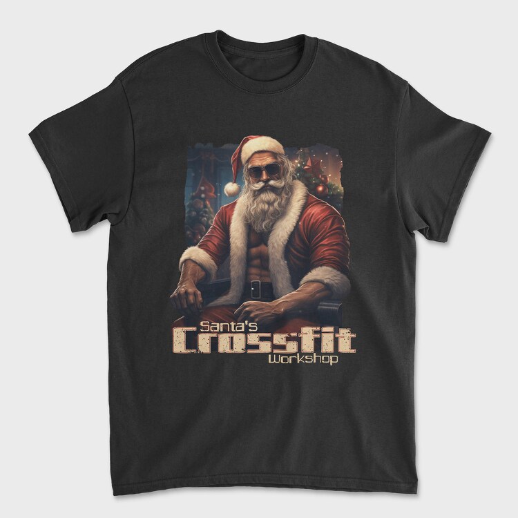 Gym Santa, Tricou Barbati (Unisex)