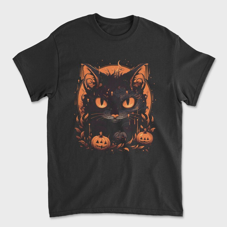 Tricou Barbati (Unisex), Halloween Cat