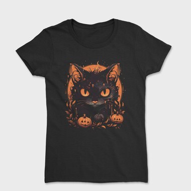 Halloween Cat, Tricou Femei