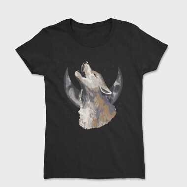 Tricou Femei, Halloween Howling Wolf