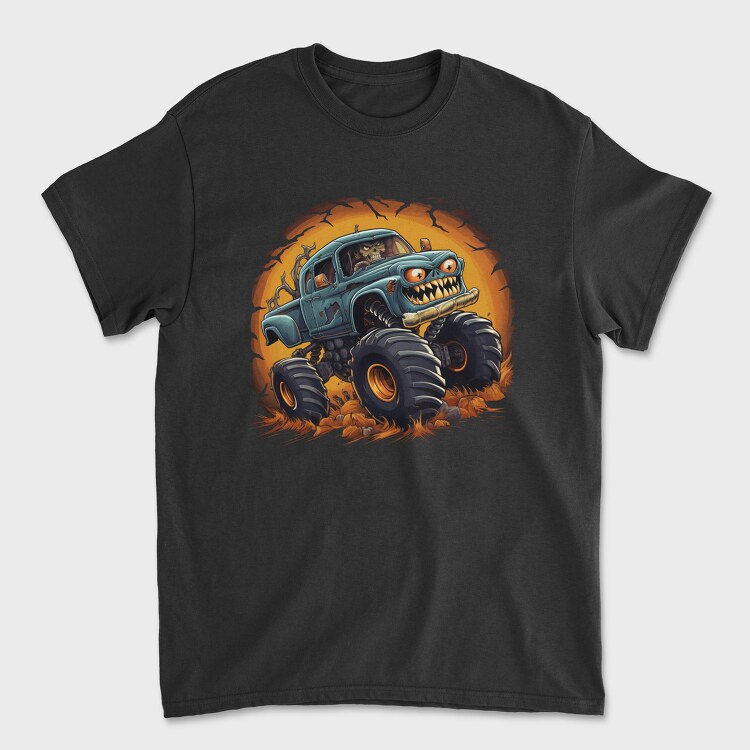 Tricou Barbati (Unisex), Halloween Monster Truck