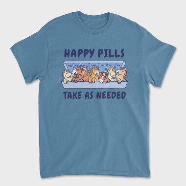 Happy Pills Horses, Tricou Barbati (Unisex)