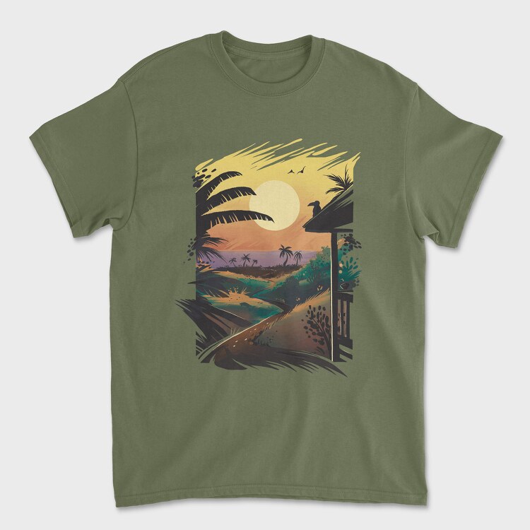 Tricou Barbati (Unisex), Hawaiian Landscape