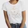 Moon Circle And Wildflowers Stars Sun Planets Tote 10, Tricou Femei