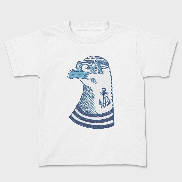 Tricou Copii, Hipster Seagull