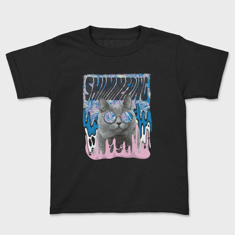 Tricou Copii, Holographic Cat