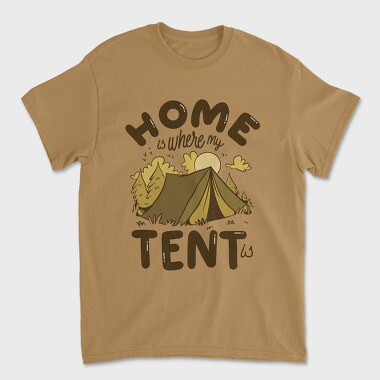 Home Is Where My Tent Is, Tricou Barbati (Unisex)