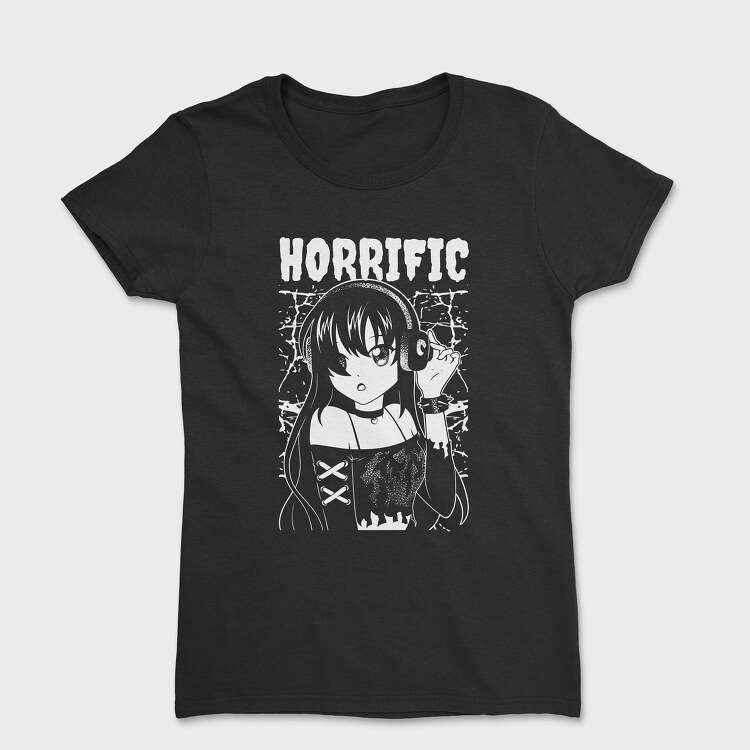 Tricou Femei, Horrific Dark Anime Girl