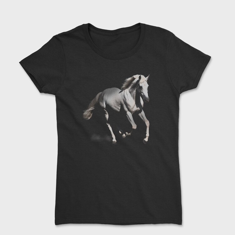 Tricou Femei, Horse Monochrome