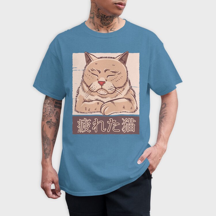 Tired Cat, Tricou Barbati (Unisex)