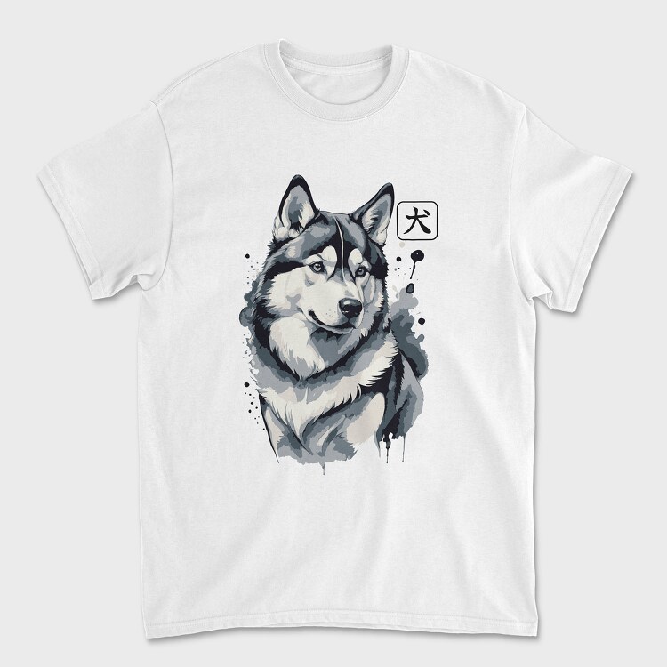 Tricou Barbati (Unisex), Husky Poster