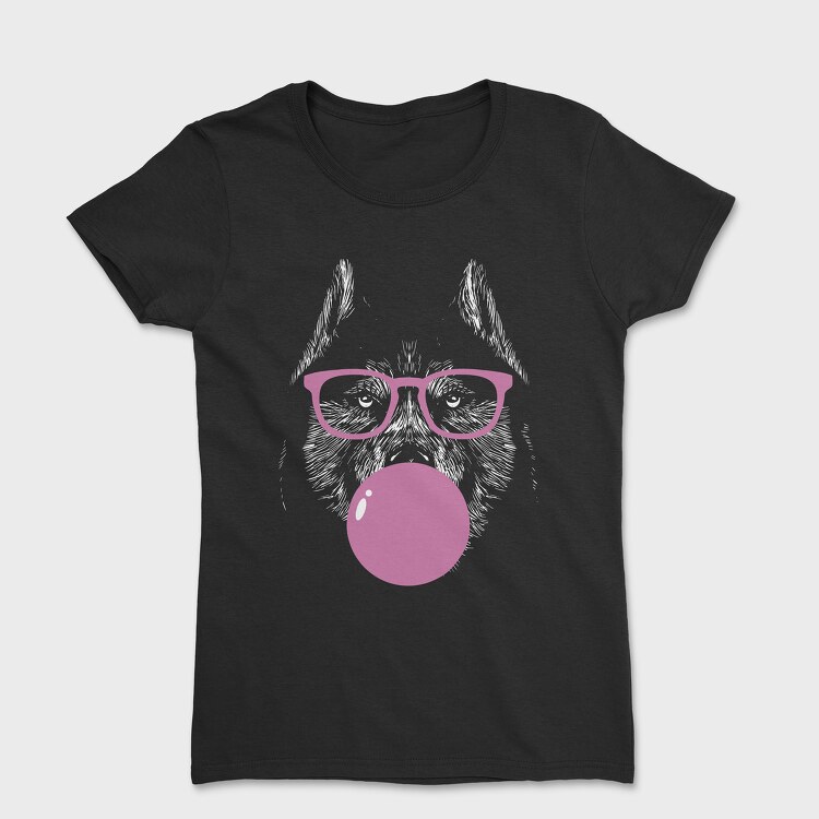 Tricou Femei, Husky Sungalsses Bubblegum Monochrome