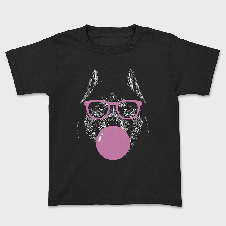 Tricou Copii, Husky Sungalsses Bubblegum Monochrome