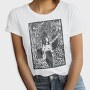 Girl Walking On Magical Forest Lino Art, Tricou Femei