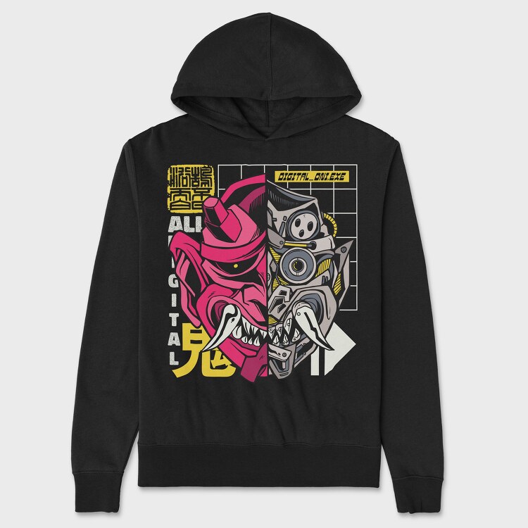 Cyber Oni, Hanorac Oversize Barbati (Unisex)