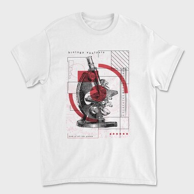 Infographics Microscope, Tricou Barbati (Unisex)