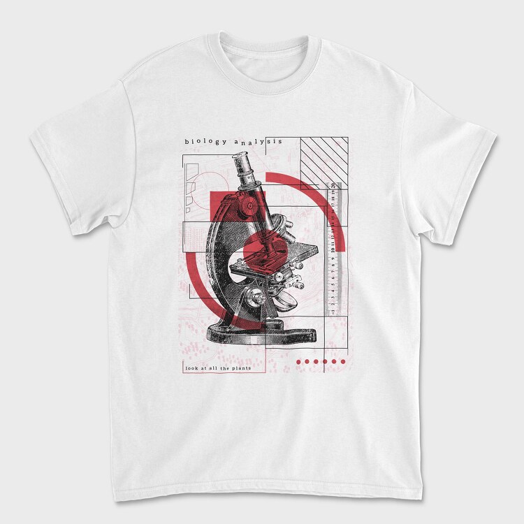 Infographics Microscope, Tricou Barbati (Unisex)