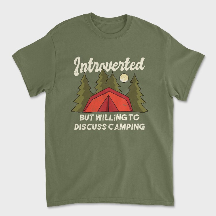 Tricou Barbati (Unisex), Introvert Camping