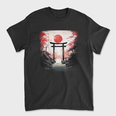 Tricou Barbati (Unisex), Japanese Gate Moon