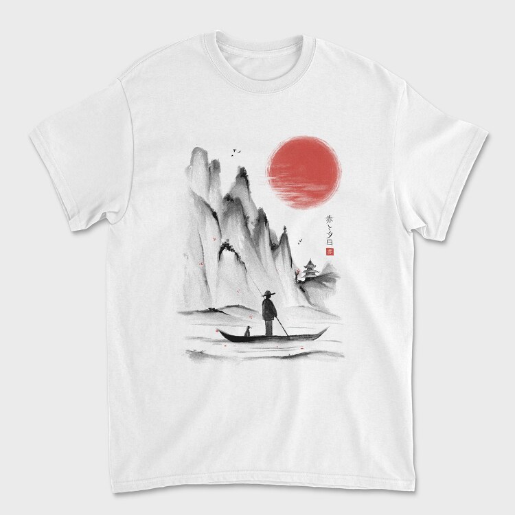 Tricou Barbati (Unisex), Japanese Traditional Landscape