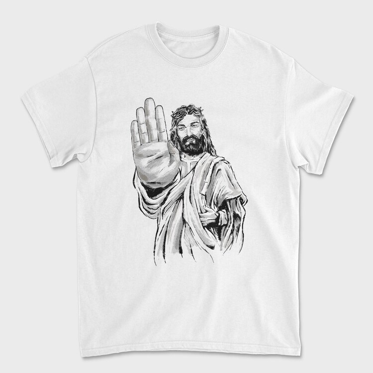 Tricou Barbati (Unisex), Jesus Stop Sign