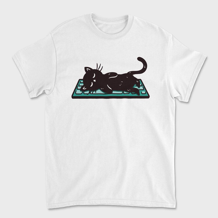 Tricou Barbati (Unisex), Keyboard Kitty