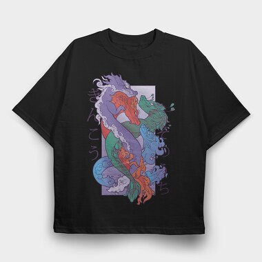 Ancient Dragon Creatures Four Elements, Tricou Oversize Barbati (Unisex)