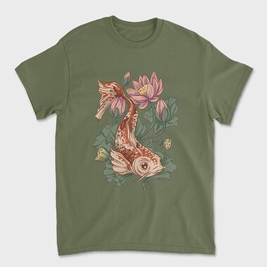 Koi Lotus, Tricou Barbati (Unisex)