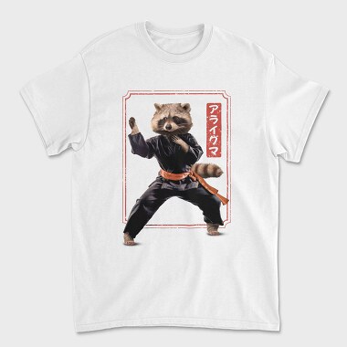 Kungfu Raccoon, Tricou Barbati (Unisex)